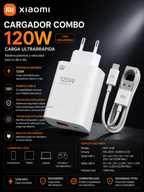 COMBO CARGADOR XIAOMI 120W